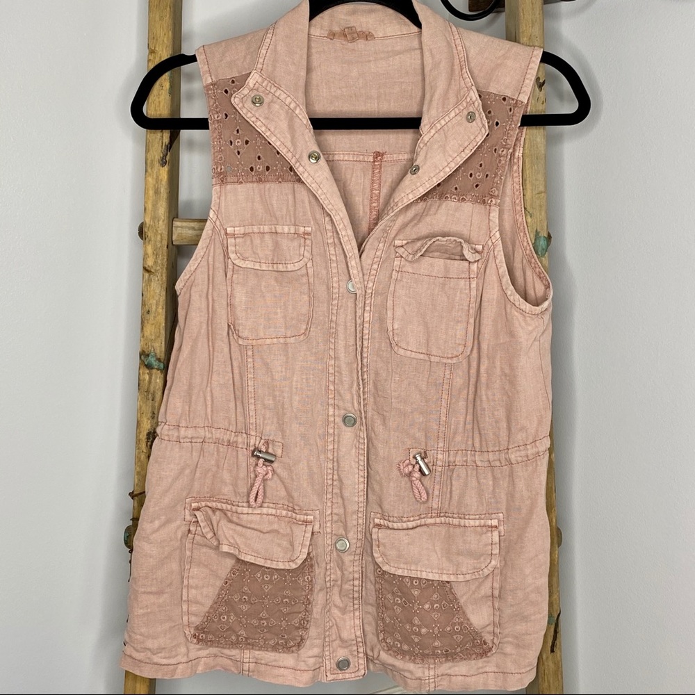 Blush Cargo Vest